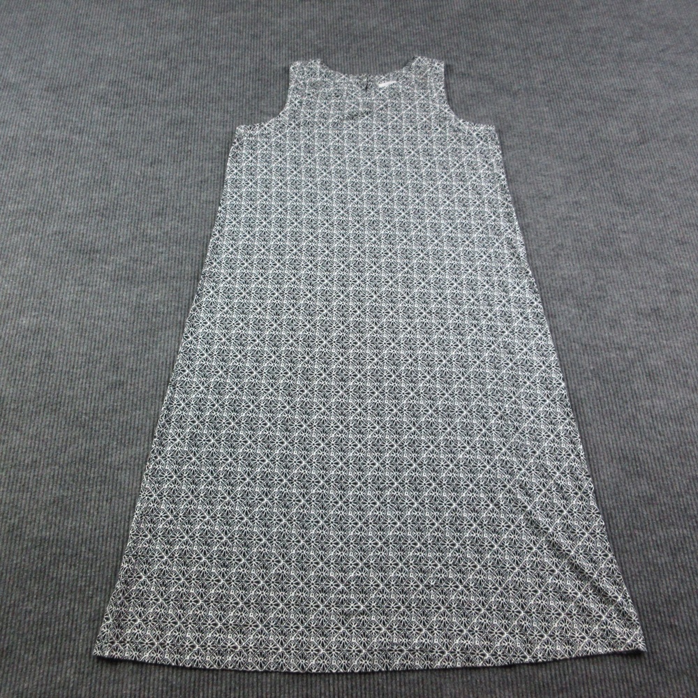 J. Jill Dress Womens XL Black Floral A-Line Long Tank Casual Workwear NWT